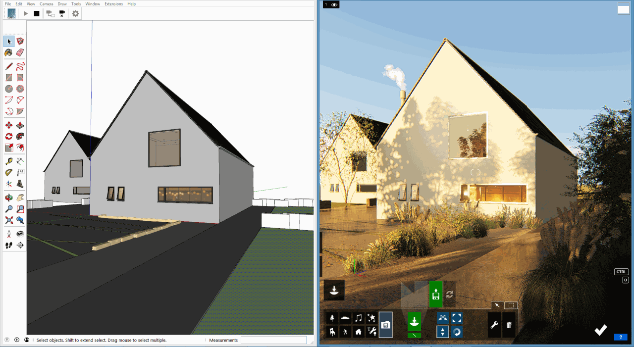 From SketchUp model to beautiful render
